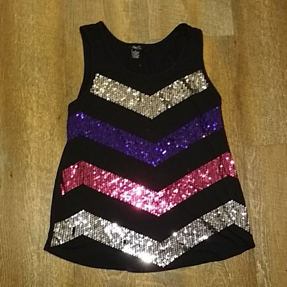 Black sequins Rue 21 top